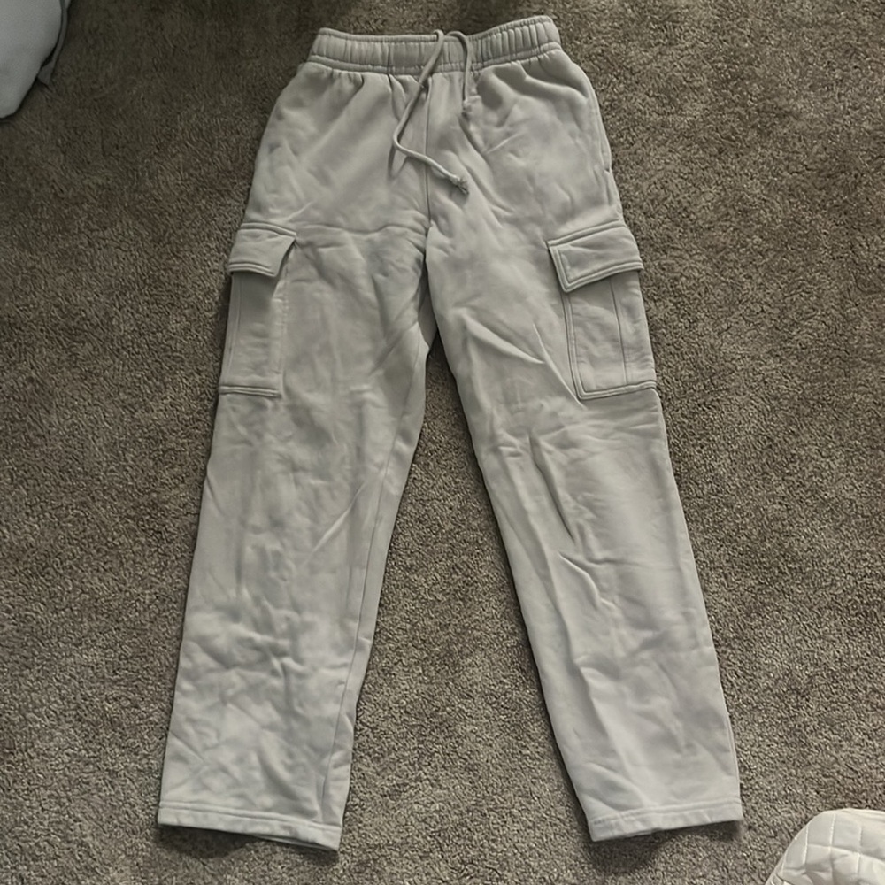 GARAGE tan cargo sweatpants